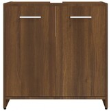 vidaXL Badkamerkast 60x33x60 cm bewerkt hout bruin eikenkleur