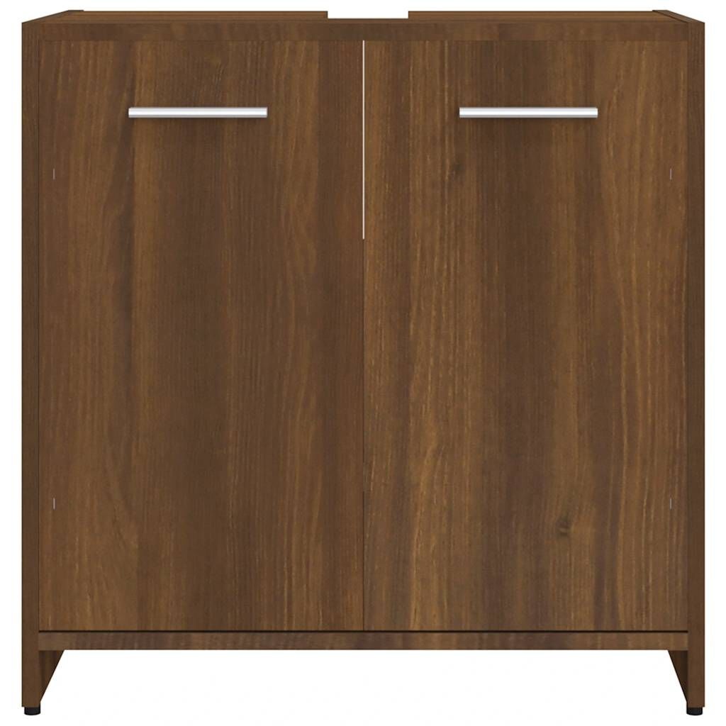 vidaXL Badkamerkast 60x33x60 cm bewerkt hout bruin eikenkleur