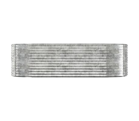 vidaXL Plantenbak 249x100x68 cm gepoedercoat staal zilverkleurig