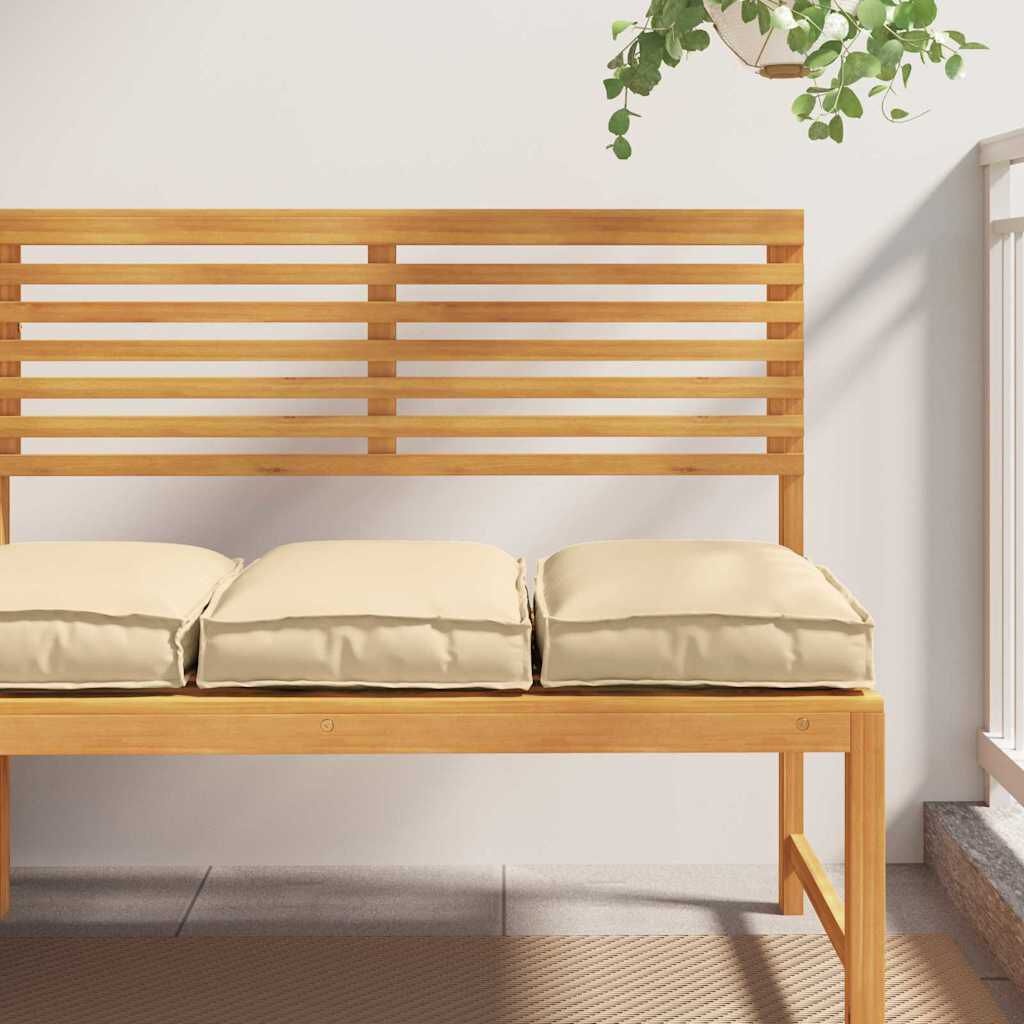 vidaXL Palletkussen voor zitting 2 pcs Beige 40 x 40 x 8 cm