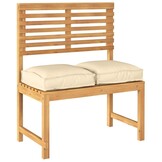 vidaXL Palletkussen voor zitting 2 pcs Beige 40 x 40 x 8 cm