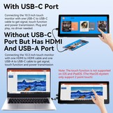 Prechen 10,3 inch Portable Touchscreen Monitor - Stretched Bar Display 1920 x 720 - Zwart