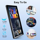 Prechen 10,3 inch Portable Touchscreen Monitor - Stretched Bar Display 1920 x 720 - Zwart