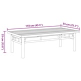 vidaXL Salontafel 110x55x35 cm bamboe