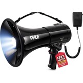 Pyle Megaphone 50 Watt - Draagbare Speaker met Microfoon, Sirene en LED - Zwart