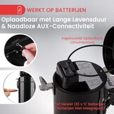 Pyle Megaphone 50 Watt - Draagbare Speaker met Microfoon, Sirene en LED - Zwart