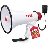 Pyle Megaphone 50 Watt - Draagbare Speaker met Microfoon, Sirene en LED - Zwart