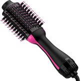 4-in-1 Heteluchtborstel: Föhn, Styler, Volume & Minder Kroezen - Zwart/Wit