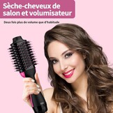 4-in-1 Heteluchtborstel: Föhn, Styler, Volume & Minder Kroezen - Zwart/Wit