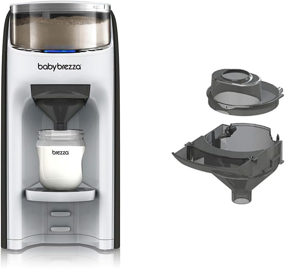 Formula Pro Advanced Automatic Bottle Maker, Black and White, Baby Brezza with Extra Funnel Set