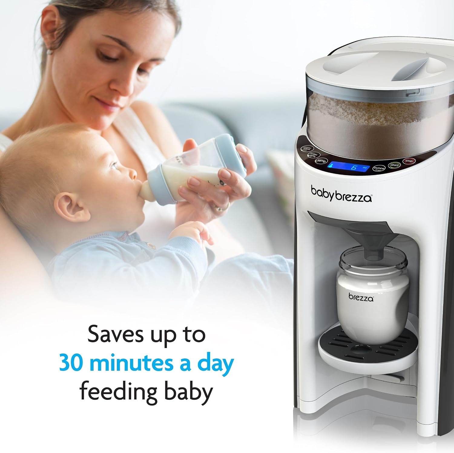 Formula Pro Advanced Automatic Bottle Maker, Black and White, Baby Brezza with Extra Funnel Set