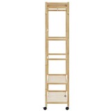 vidaXL Kledingrek met schappen en wielen 110x40x180 cm bamboe