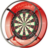 Target Darts Corona Vision Dartbord-lichtsysteem, zwarte dartlichtring, led-verlichting, dartbord beschermring, dart-accessoires, dartsurround, dartverlichting