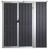 vidaXL Tuinschuur 161x89x161 cm gegalvaniseerd staal antracietkleurig