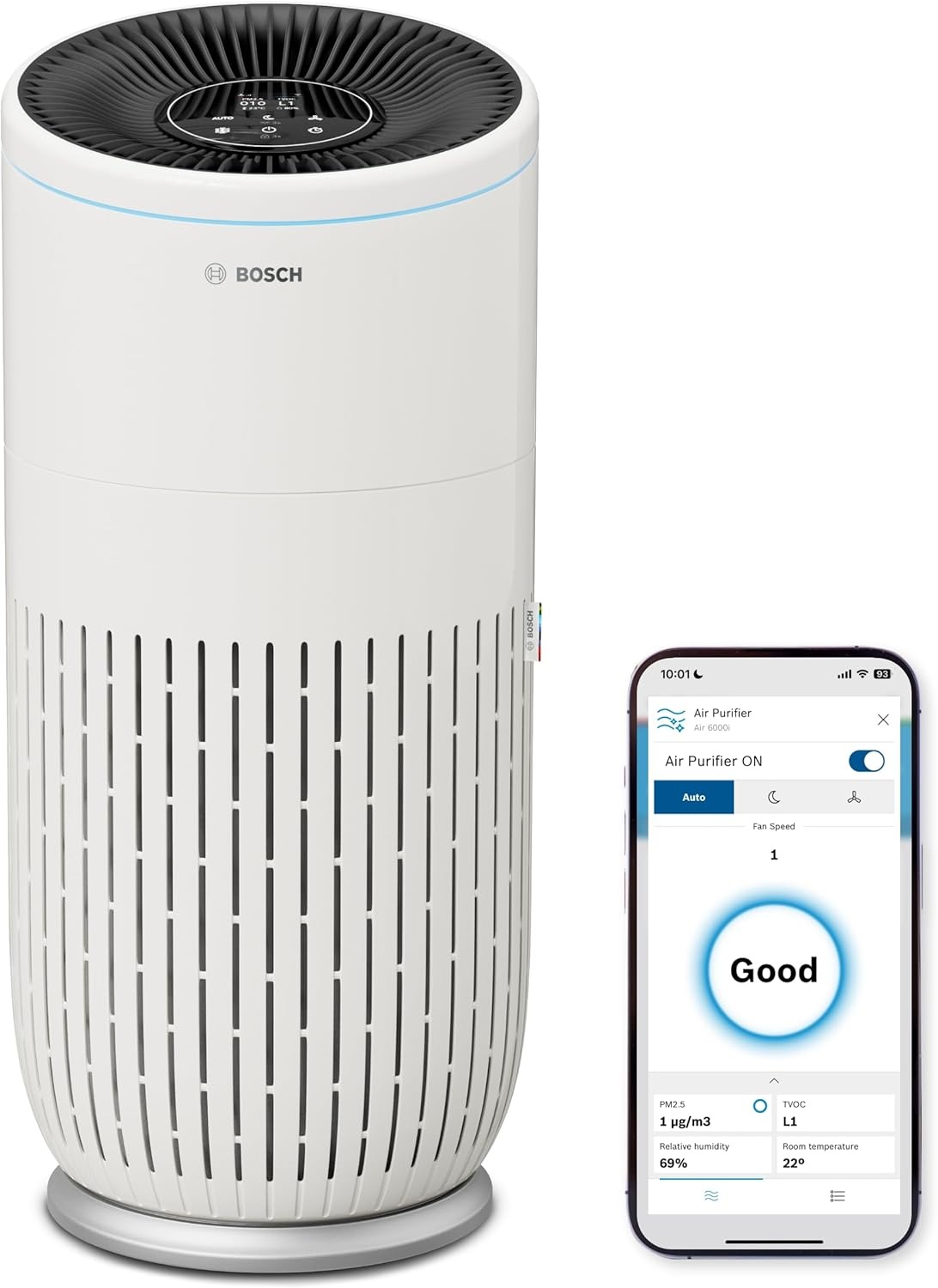 Bosch Air 2000i Luchtreiniger - Wit - Voor ruimtes tot 37 m²