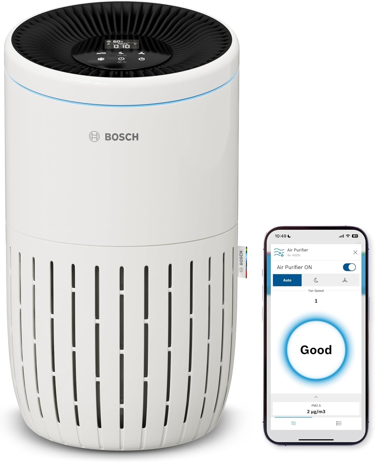 Bosch Air 2000i Luchtreiniger - Wit - Voor ruimtes tot 37 m²