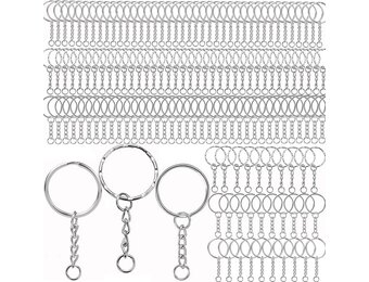 BetterJonny Sleutelhanger Ringen Set - 25 mm - Zilver - 150 Stuks