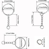 BetterJonny Sleutelhanger Ringen Set - 25 mm - Zilver - 150 Stuks
