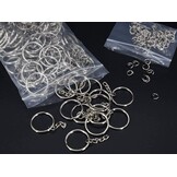 BetterJonny Sleutelhanger Ringen Set - 25 mm - Zilver - 150 Stuks