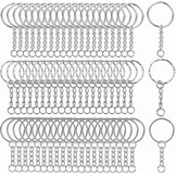 BetterJonny Sleutelhanger Ringen Set - 25 mm - Zilver - 150 Stuks