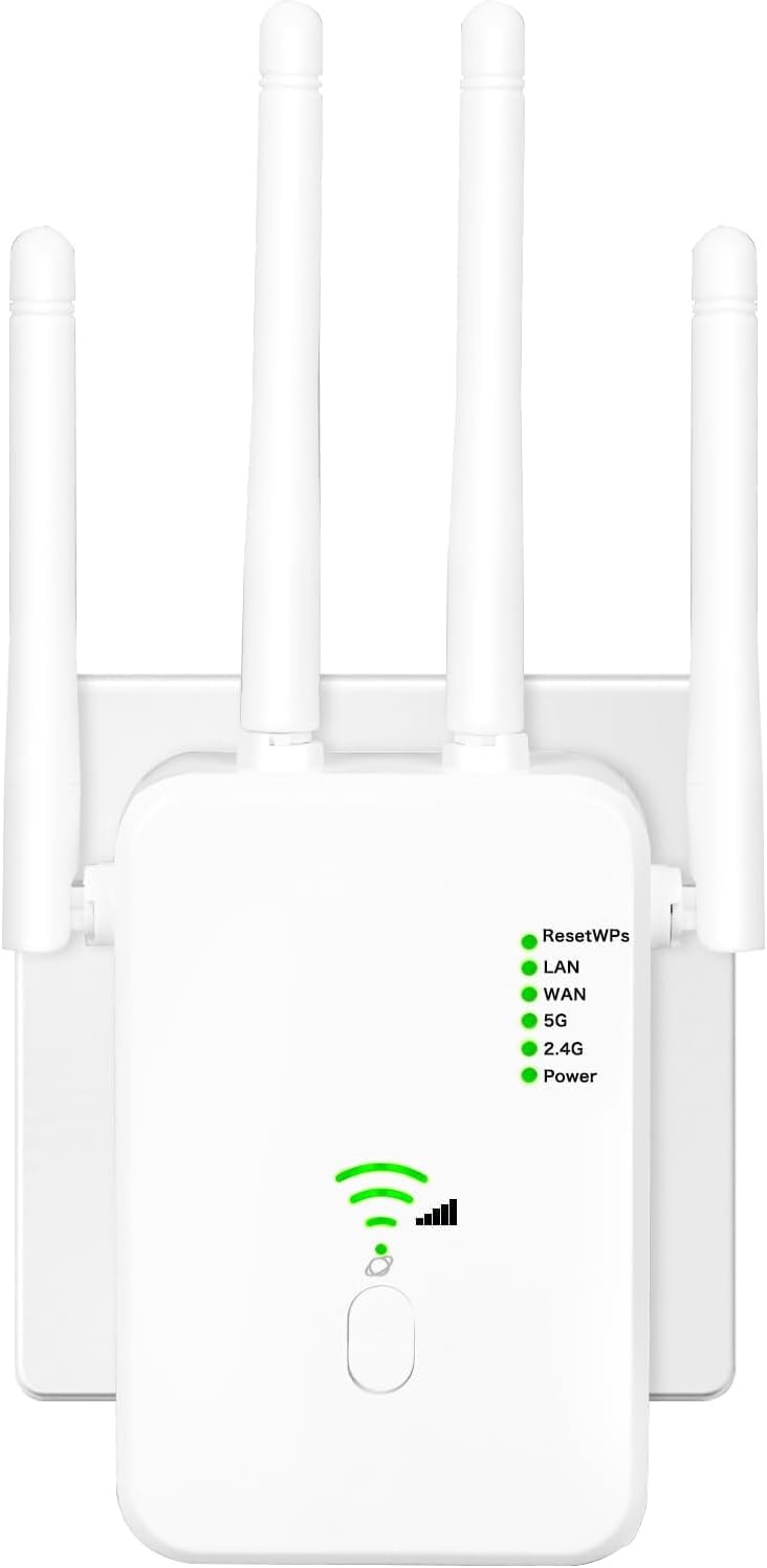 Aenxwa 1200Mbps WiFi Repeater - Dualband WLAN Versterker - Wit