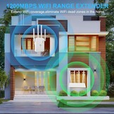 Aenxwa 1200Mbps WiFi Repeater - Dualband WLAN Versterker - Wit