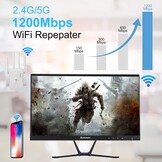 Aenxwa 1200Mbps WiFi Repeater - Dualband WLAN Versterker - Wit