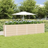 vidaXL Plantenbak Ivoor 160 x 40 x 75 cm Staal