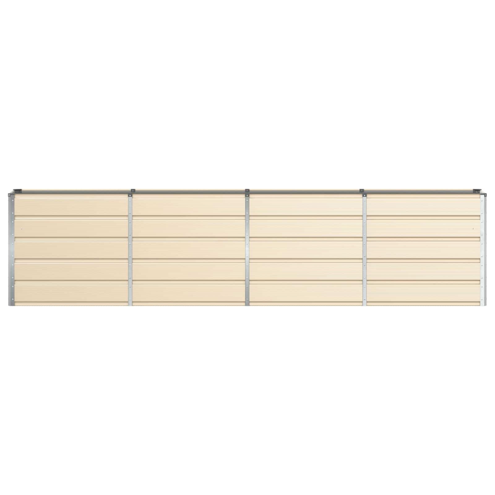 vidaXL Plantenbak Ivoor 160 x 40 x 75 cm Staal