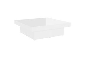 Moderne Salontafel Hoogglans Wit - 90x90 cm - 68% Korting