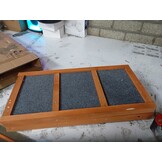 vidaXL Hondenloopplank 120x30 cm massief vurenhout grijs
