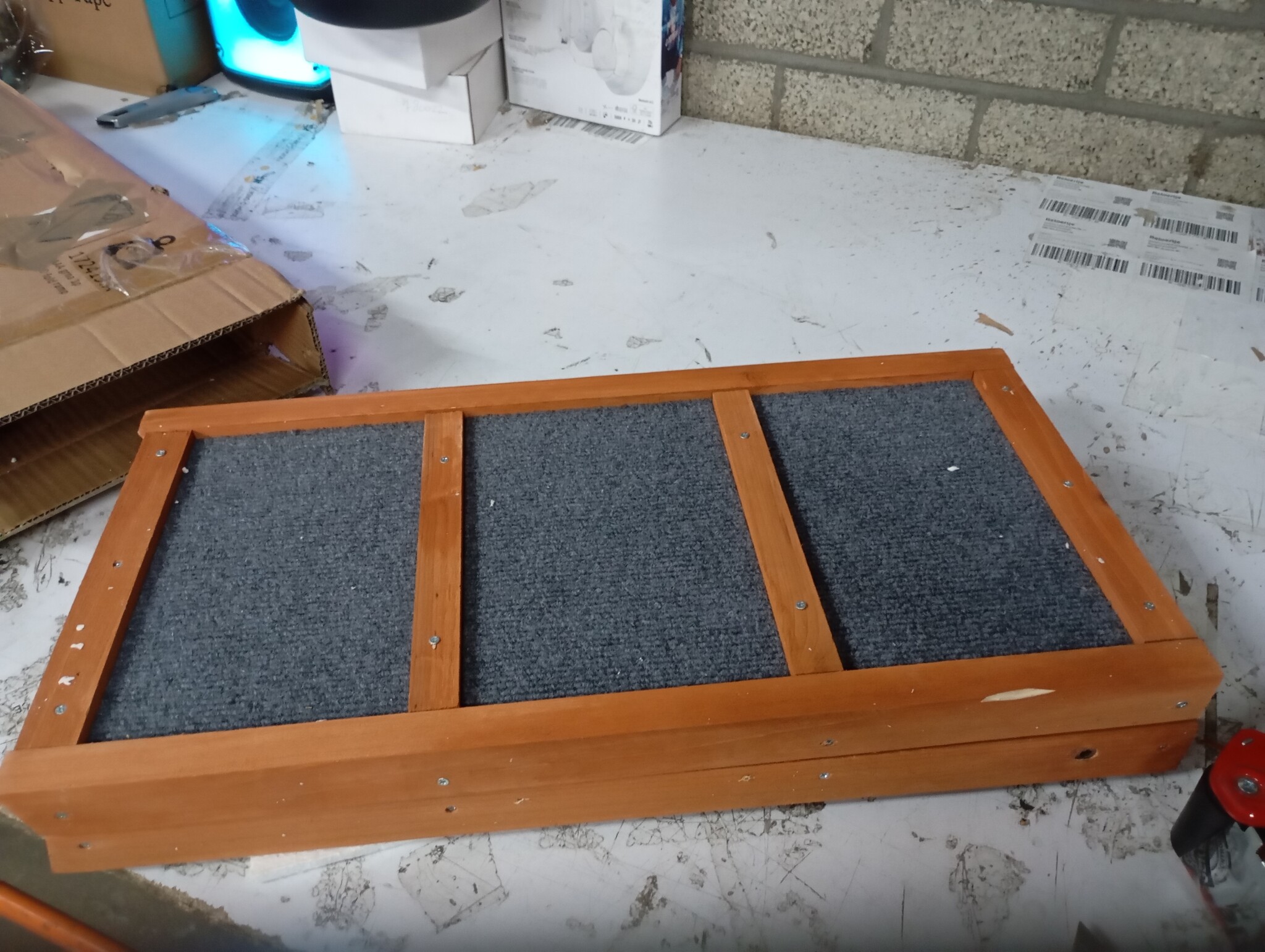 vidaXL Hondenloopplank 120x30 cm massief vurenhout grijs