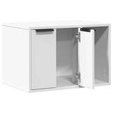 vidaXL Kattenbakkast 60x40x40 cm bewerkt hout wit