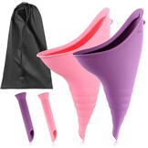 2PCS Urinella for Women, Pee Aid for Women, Reusable Women Urinal Urinal, Female Urinal Portable Silicone Funnel for Travel, Hiking, Camping, Car, Festival