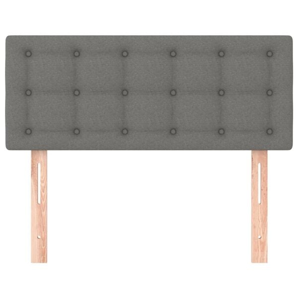 vidaXL Hoofdbord 90x5x78/88 cm stof donkergrijs