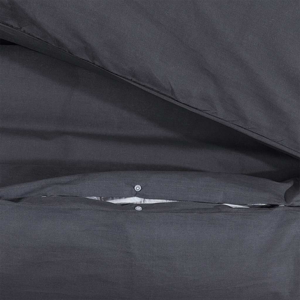 vidaXL Dekbedovertrekset 200x220 cm katoen zwart