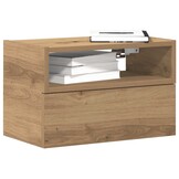 vidaXL Nachtkastjes 2 st wandgemonteerd 45x26x28,5 cm artisanaal eiken