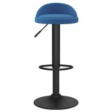 vidaXL Barkrukken 2 st fluweel blauw