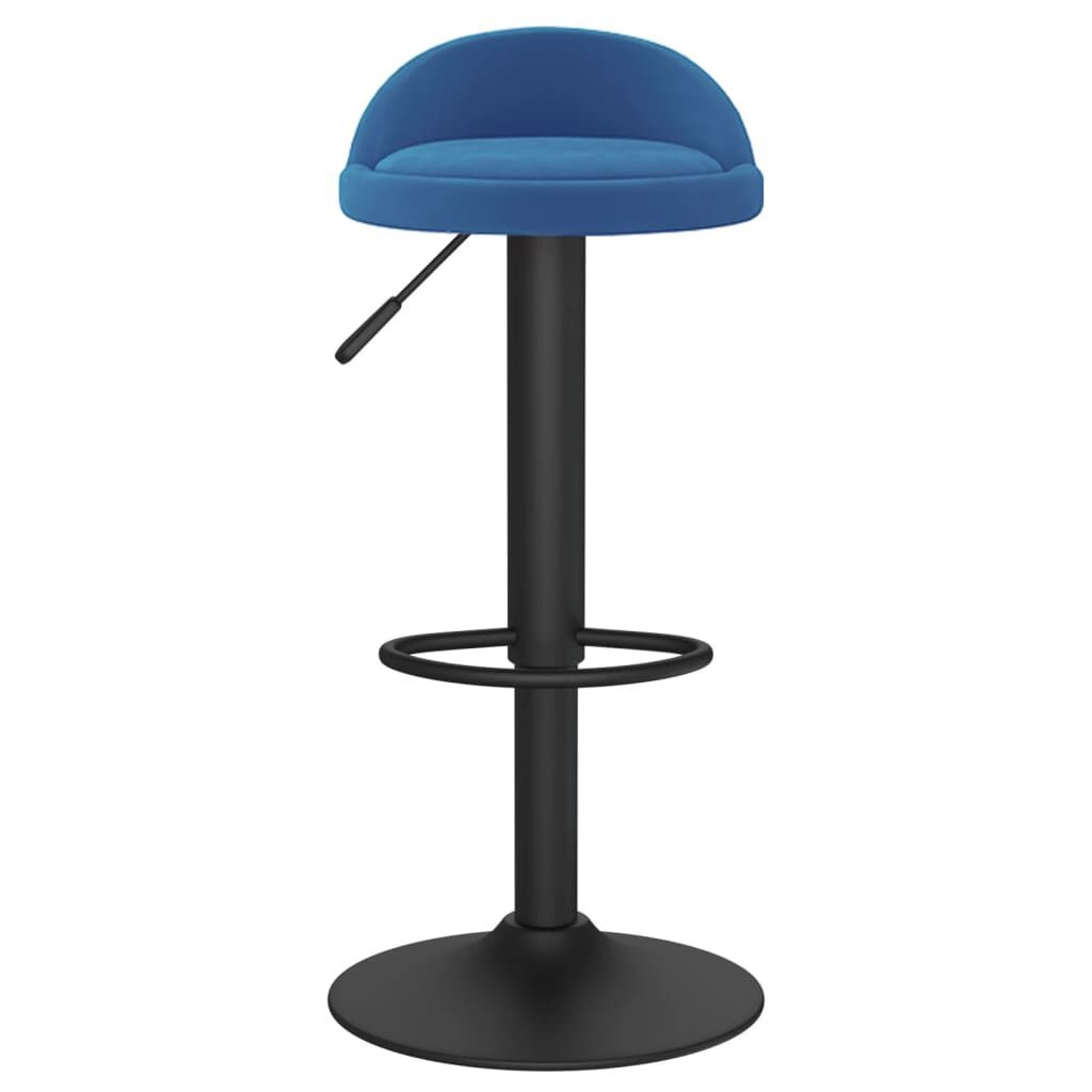 vidaXL Barkrukken 2 st fluweel blauw