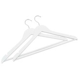 vidaXL 50-delige Kledinghangerset anti-slip hardhout wit