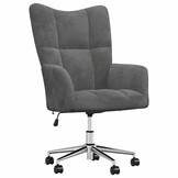 vidaXL Relaxstoel Fluweel Donkergrijs | 41% Korting