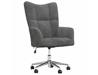vidaXL Relaxstoel Fluweel Donkergrijs | 41% Korting