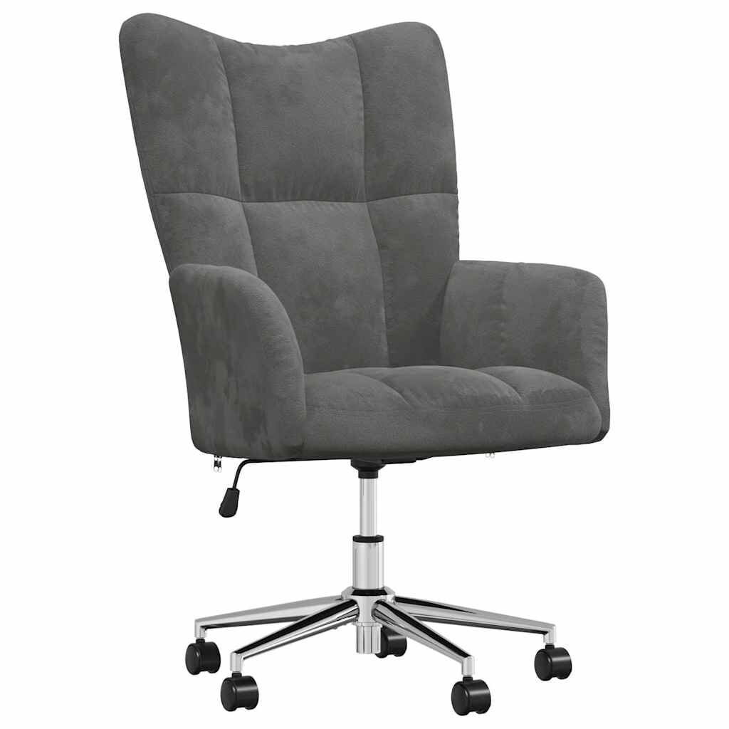 vidaXL Relaxstoel Fluweel Donkergrijs | 41% Korting