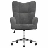 vidaXL Relaxstoel Fluweel Donkergrijs | 41% Korting