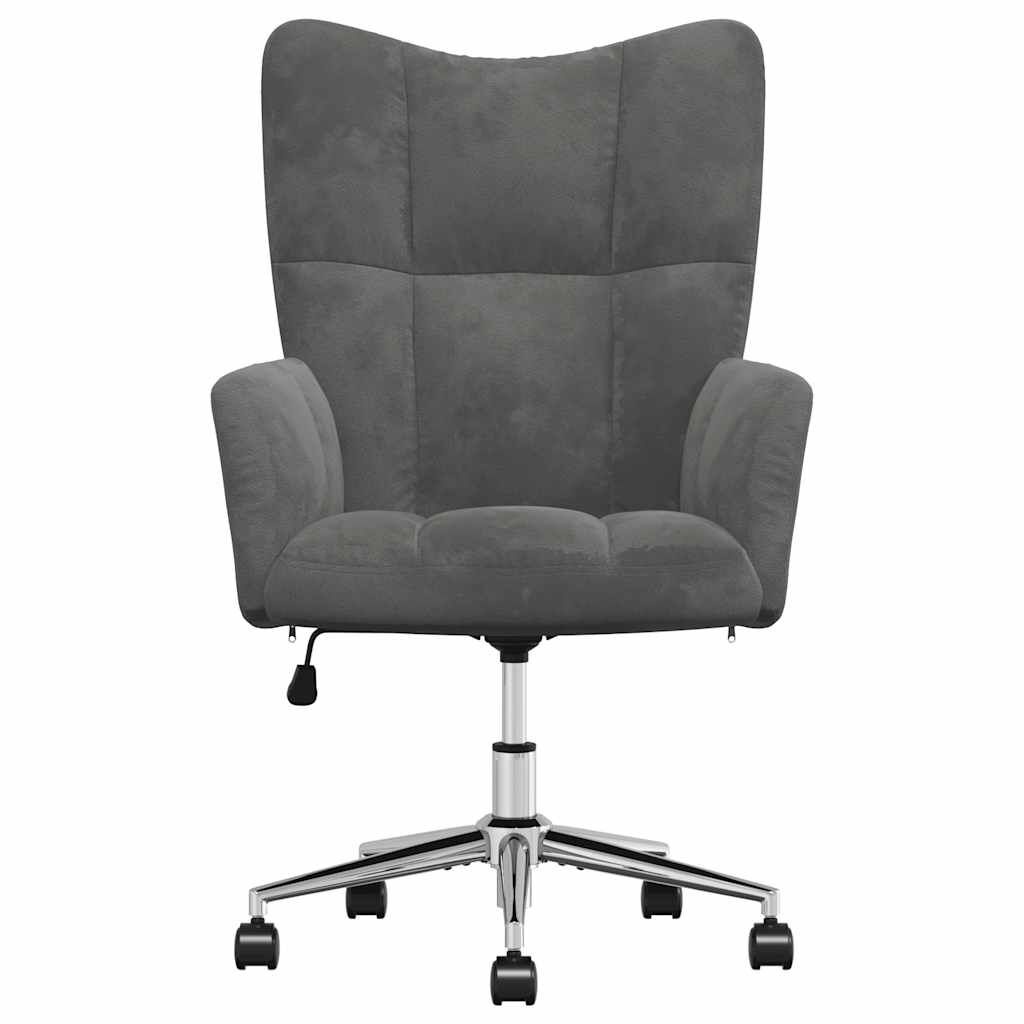 vidaXL Relaxstoel Fluweel Donkergrijs | 41% Korting