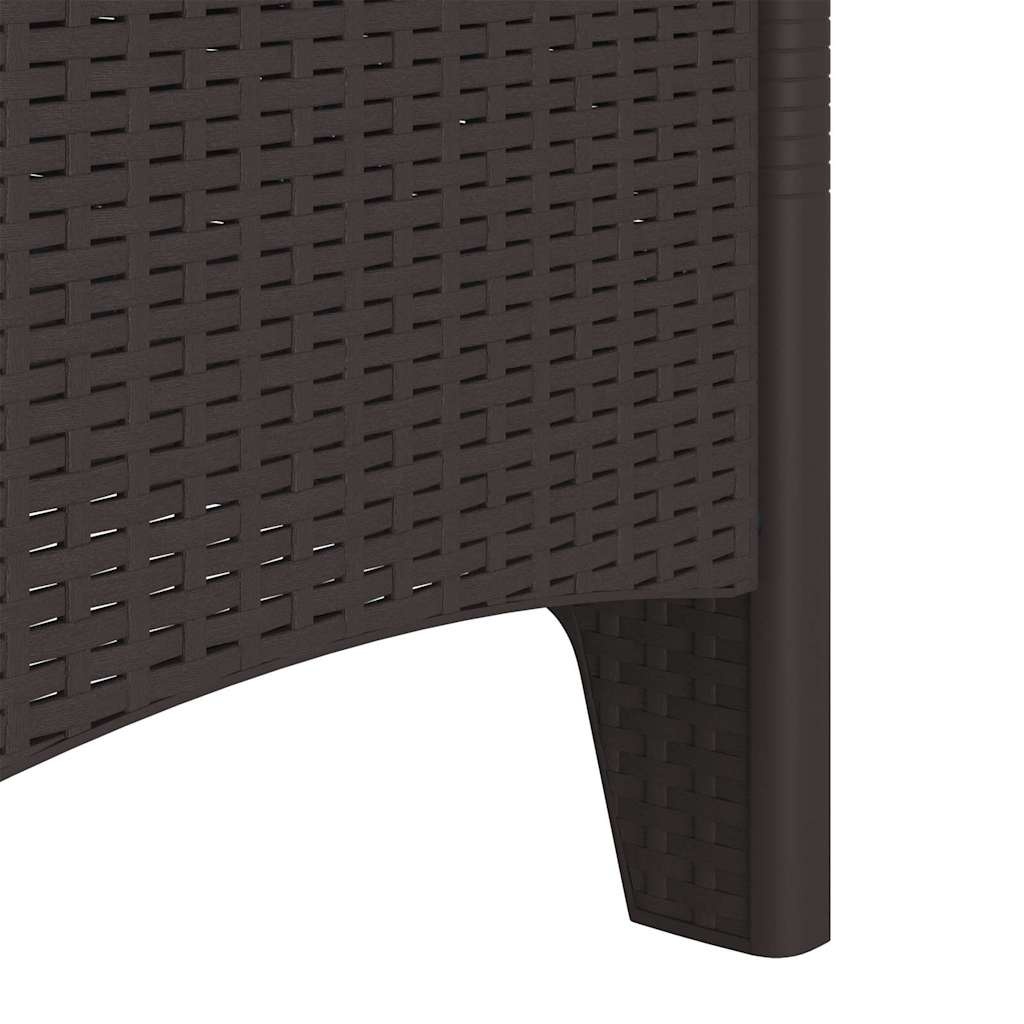 vidaXL Tuinstoel 4 pcs Bruin 53 x 49 x 85 cm PP
