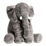 Grote knuffel - Olifant - Knuffel kussen - Pluche - Grijs