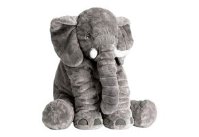 Grote Knuffel Olifant Grijs Pluche - 45x55cm (23% Korting!)