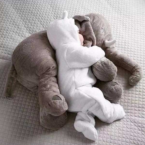 Grote knuffel - Olifant - Knuffel kussen - Pluche - Grijs