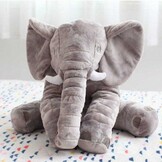 Grote knuffel - Olifant - Knuffel kussen - Pluche - Grijs